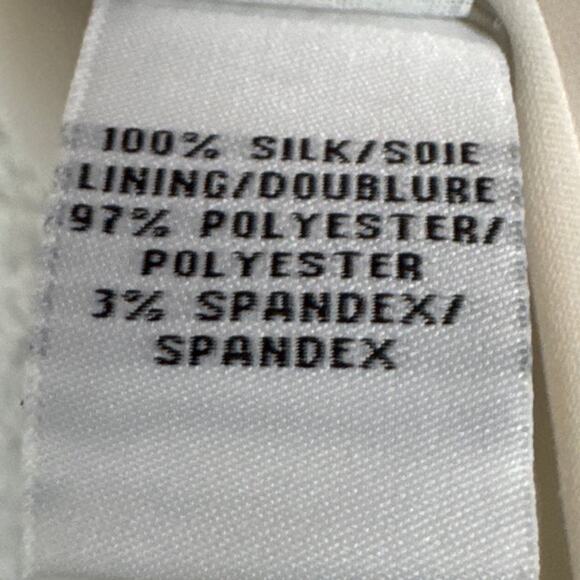 Diane Von Furstenberg Silk Blouse Black Yellow Abstract Print SZ P Quiet Luxury - Picture 9 of 9